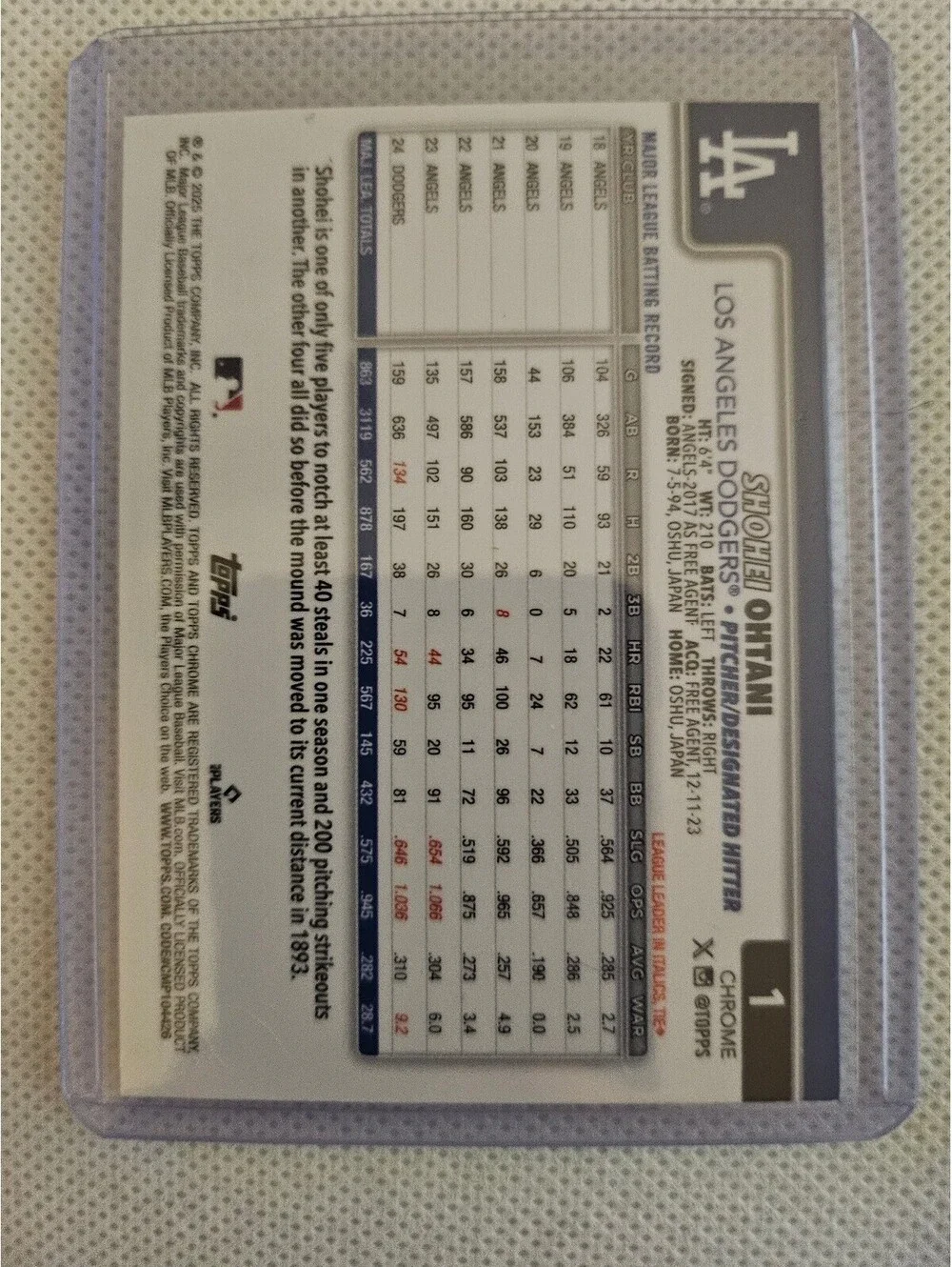 Topps shohei ohtani